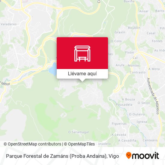 Mapa Parque Forestal de Zamáns (Proba Andaina)
