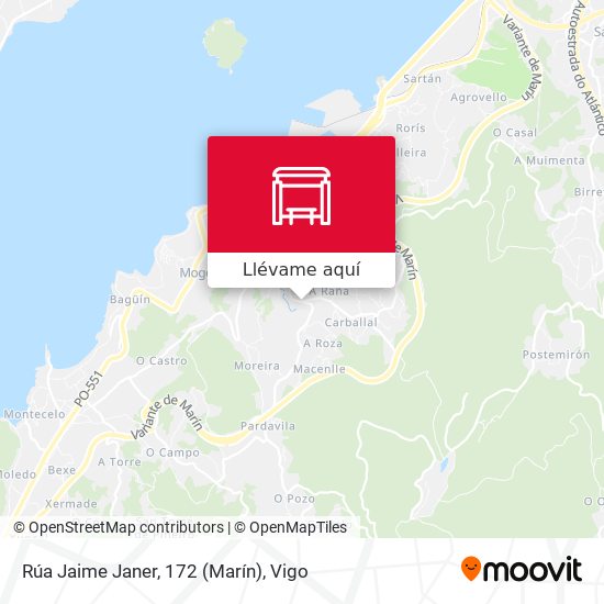 Mapa Rúa Jaime Janer, 172 (Marín)