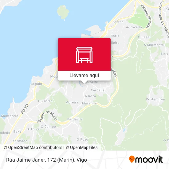 Mapa Rúa Jaime Janer, 172 (Marín)