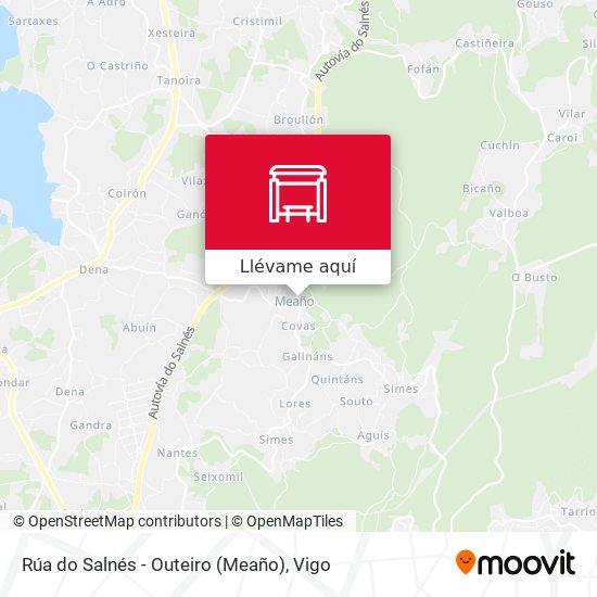 Mapa Rúa do Salnés - Outeiro (Meaño)