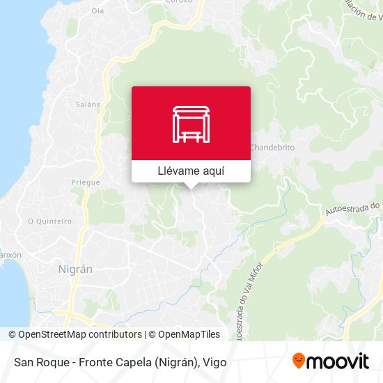 Mapa San Roque - Fronte Capela (Nigrán)
