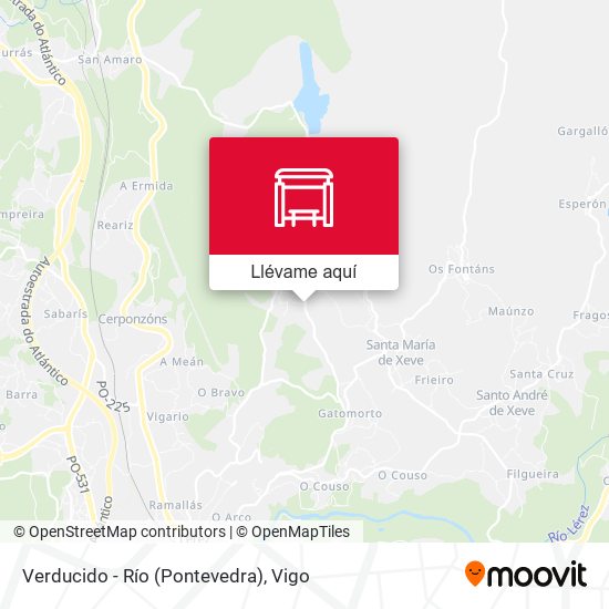Mapa Verducido - Río (Pontevedra)