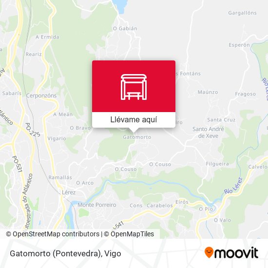 Mapa Gatomorto (Pontevedra)