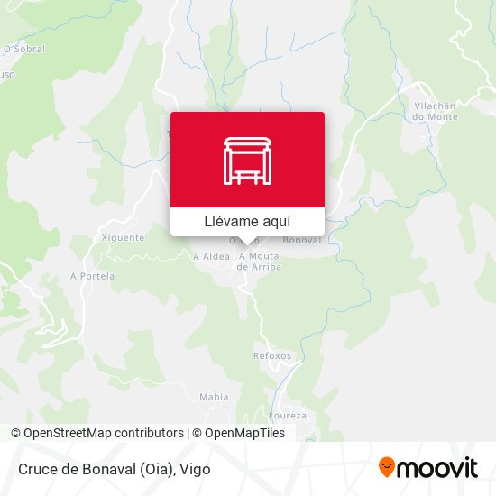 Mapa Cruce de Bonaval (Oia)