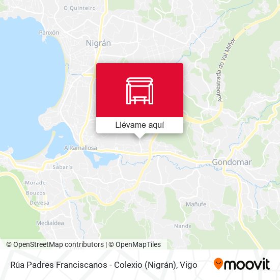 Mapa Rúa Padres Franciscanos - Colexio (Nigrán)