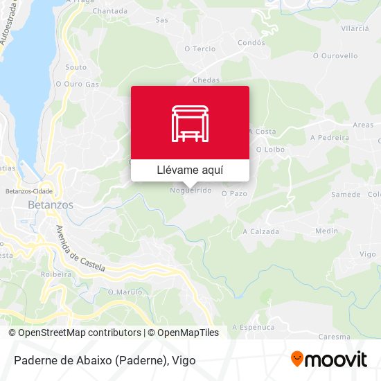 Mapa Paderne de Abaixo