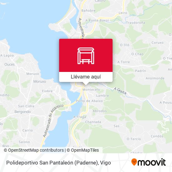 Mapa Polideportivo San Pantaleón (Paderne)
