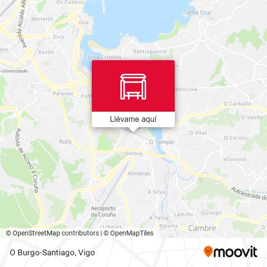 Mapa O Burgo-Santiago