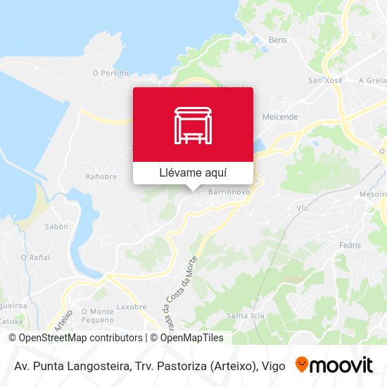 Mapa Av. Punta Langosteira, Trv. Pastoriza (Arteixo)