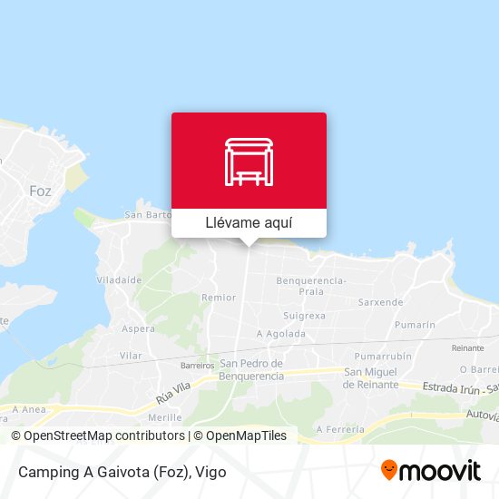 Mapa Camping A Gaivota (Foz)
