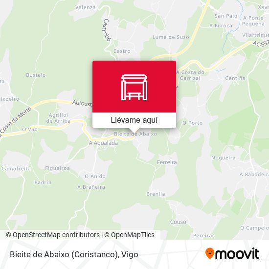 Mapa Bieite de Abaixo (Coristanco)