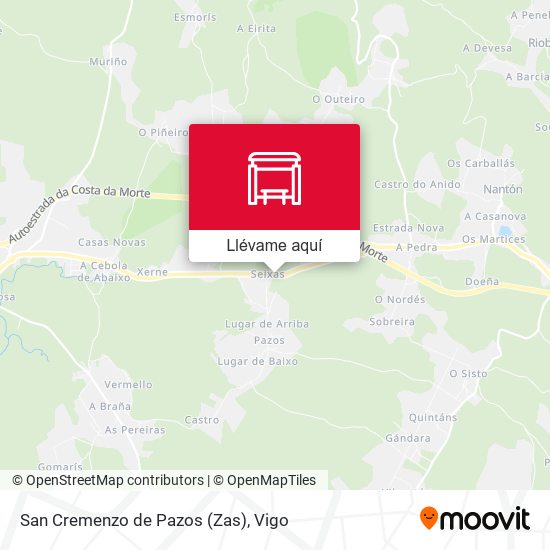 Mapa San Cremenzo de Pazos (Zas)