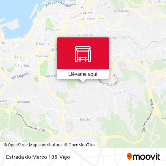 Mapa Estrada do Marco 105
