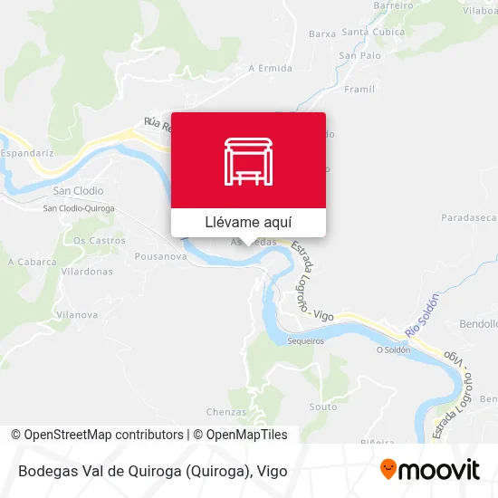 Mapa Bodegas Val de Quiroga