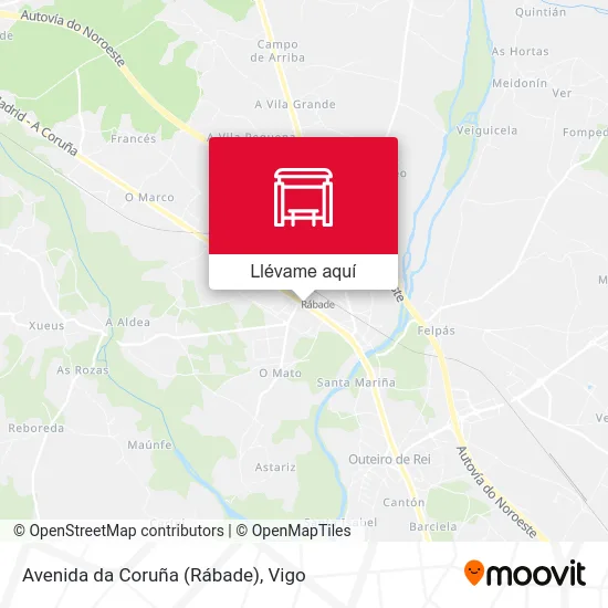 Mapa Avenida da Coruña (Rábade)