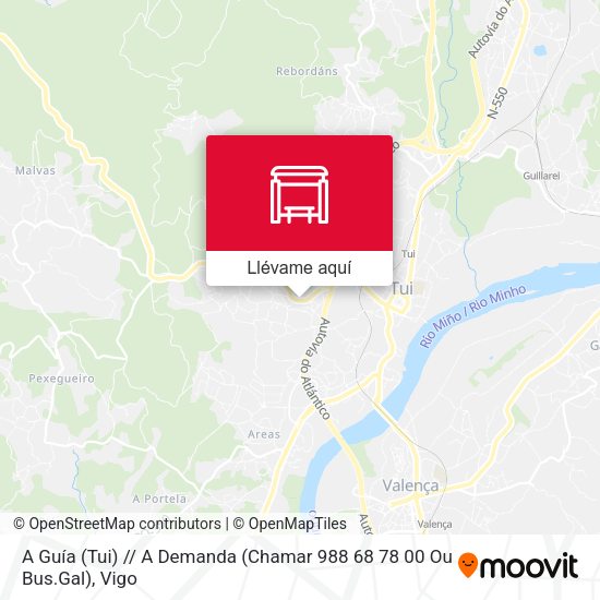 Mapa A Guía (Tui) // A Demanda (Chamar 988 68 78 00 Ou Bus.Gal)
