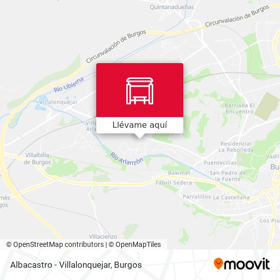 Mapa Albacastro - Villalonquejar