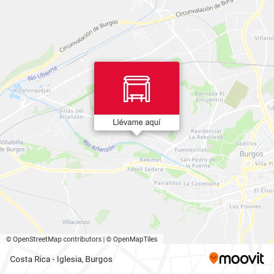 Mapa Costa Rica - Iglesia