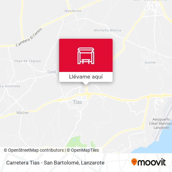 Mapa Carretera Tias - San Bartolomé