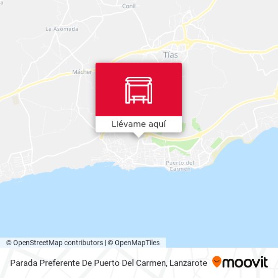 Mapa Parada Preferente De Puerto Del Carmen