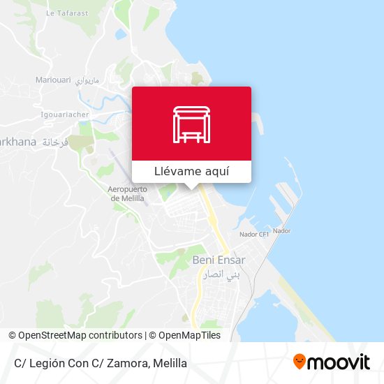 Mapa C/ Legión Con C/ Zamora