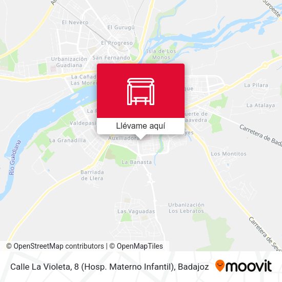 Mapa Calle La Violeta, 8 (Hosp. Materno Infantil)