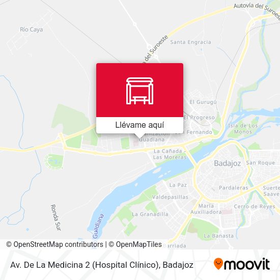 Mapa Av. De La Medicina 2 (Hospital Clínico)