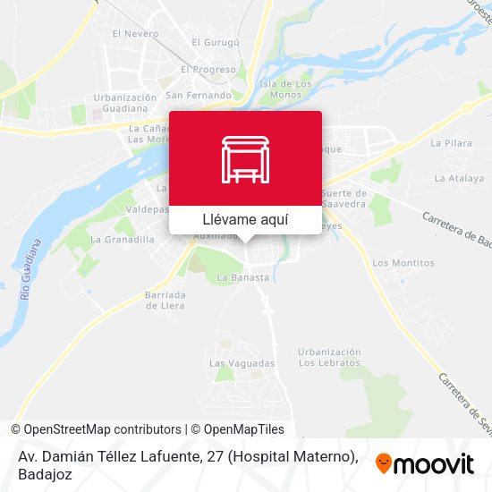 Mapa Av. Damián Téllez Lafuente, 27 (Hospital Materno)