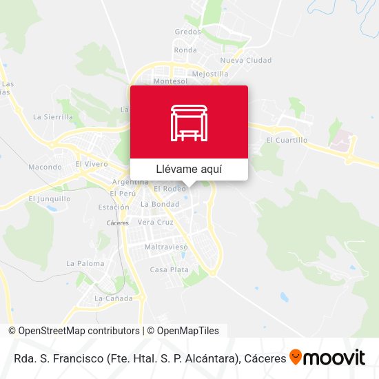 Mapa Rda. S. Francisco (Fte. Htal. S. P. Alcántara)