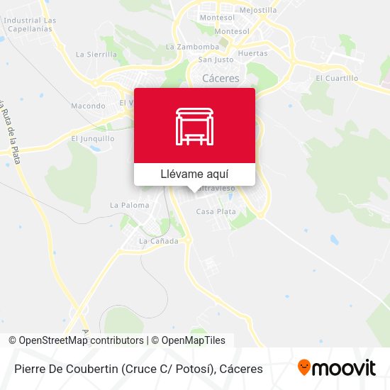 Mapa Pierre De Coubertin (Cruce C/ Potosí)