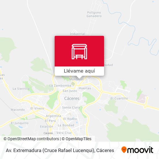 Mapa Av. Extremadura (Cruce Rafael Lucenqui)