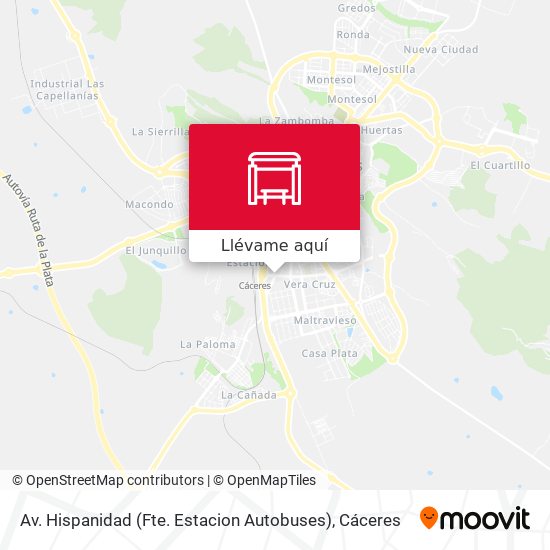 Mapa Av. Hispanidad (Fte. Estacion Autobuses)