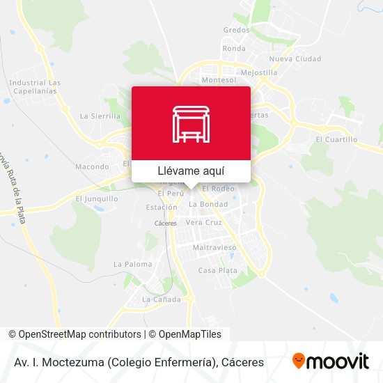 Mapa Av. I. Moctezuma (Colegio Enfermería)