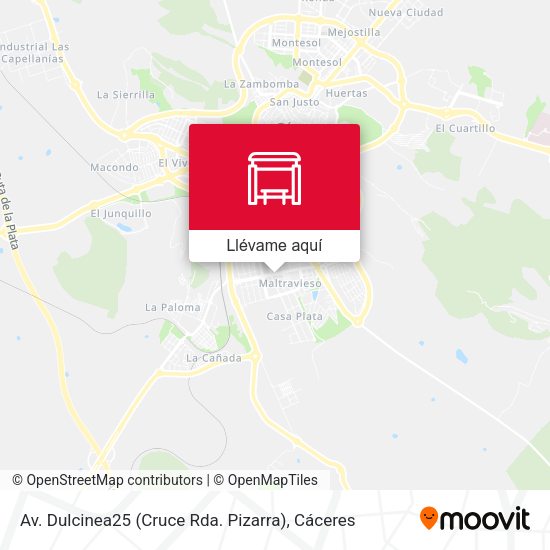 Mapa Av. Dulcinea25 (Cruce Rda. Pizarra)