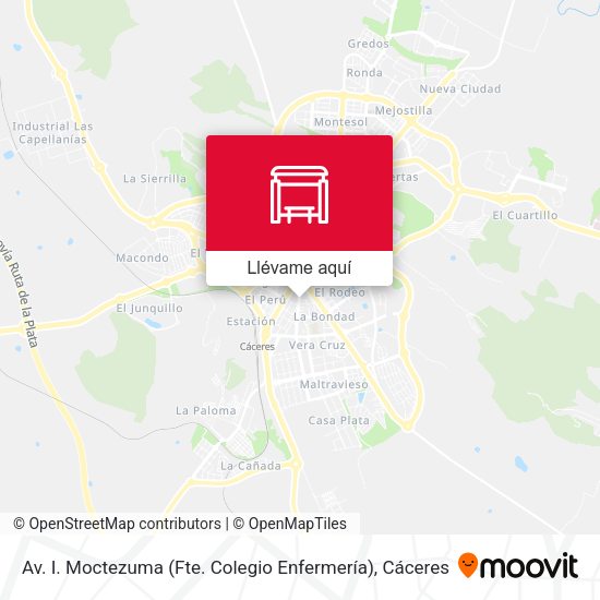 Mapa Av. I. Moctezuma (Fte. Colegio Enfermería)