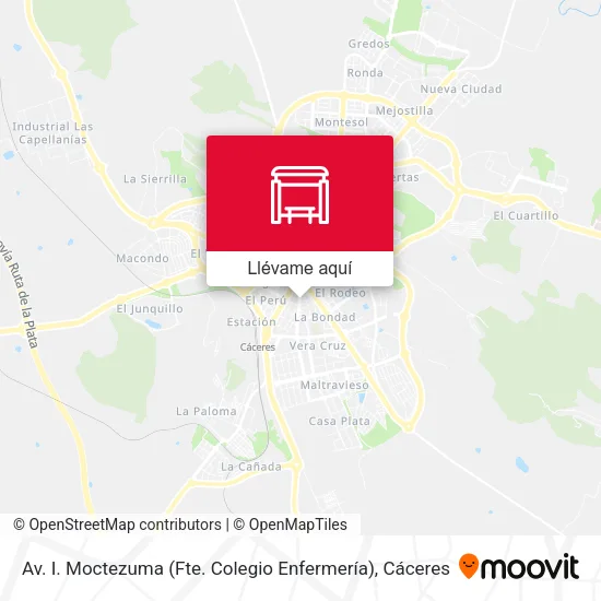 Mapa Av. I. Moctezuma (Fte. Colegio Enfermería)