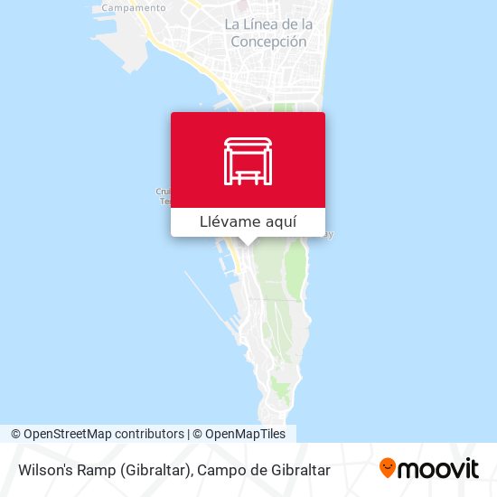 Mapa Wilson's Ramp (Gibraltar)