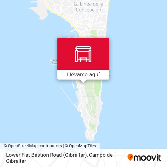 Mapa Lower Flat Bastion Road (Gibraltar)