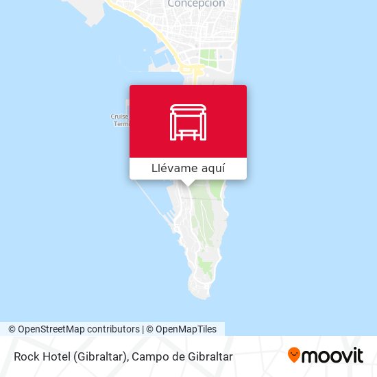 Mapa Rock Hotel (Gibraltar)