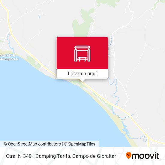 Mapa Ctra. N-340 - Camping Tarifa