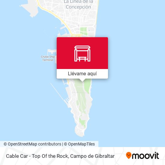 Mapa Cable Car - Top Of the Rock