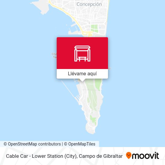 Mapa Cable Car - Lower Station (City)