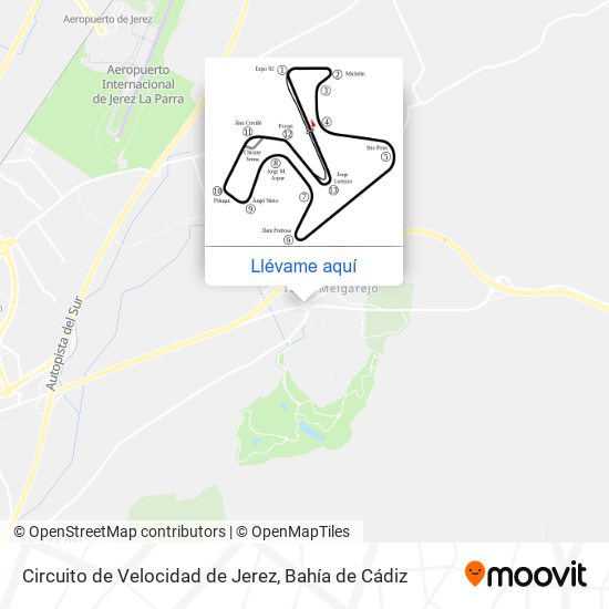 Mapa Circuito de Velocidad de Jerez