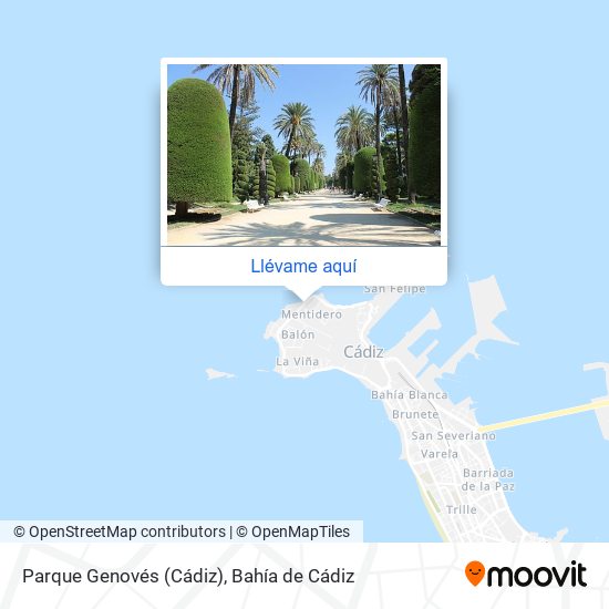 Mapa Parque Genovés (Cádiz)