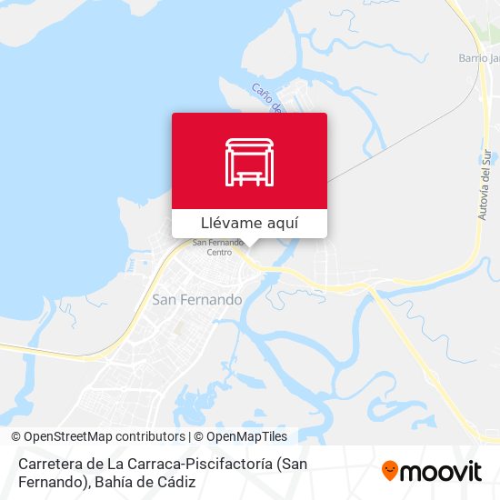 Mapa Carretera de La Carraca-Piscifactoría (San Fernando)