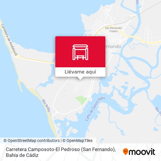 Mapa Carretera Camposoto-El Pedroso (San Fernando)