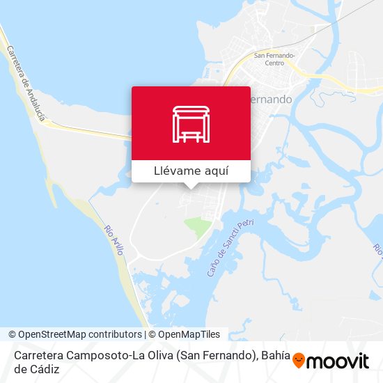 Mapa Carretera Camposoto-La Oliva (San Fernando)