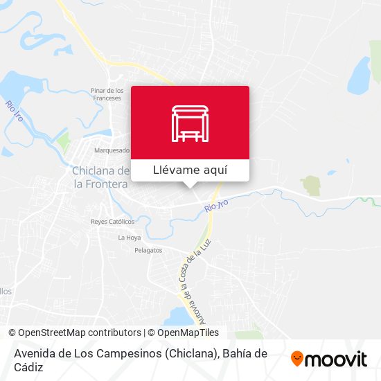 Mapa Avenida de Los Campesinos (Chiclana)