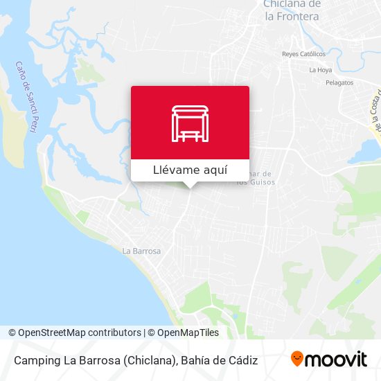 Mapa Camping La Barrosa (Chiclana)
