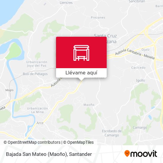 Mapa Bajada San Mateo (Maoño)